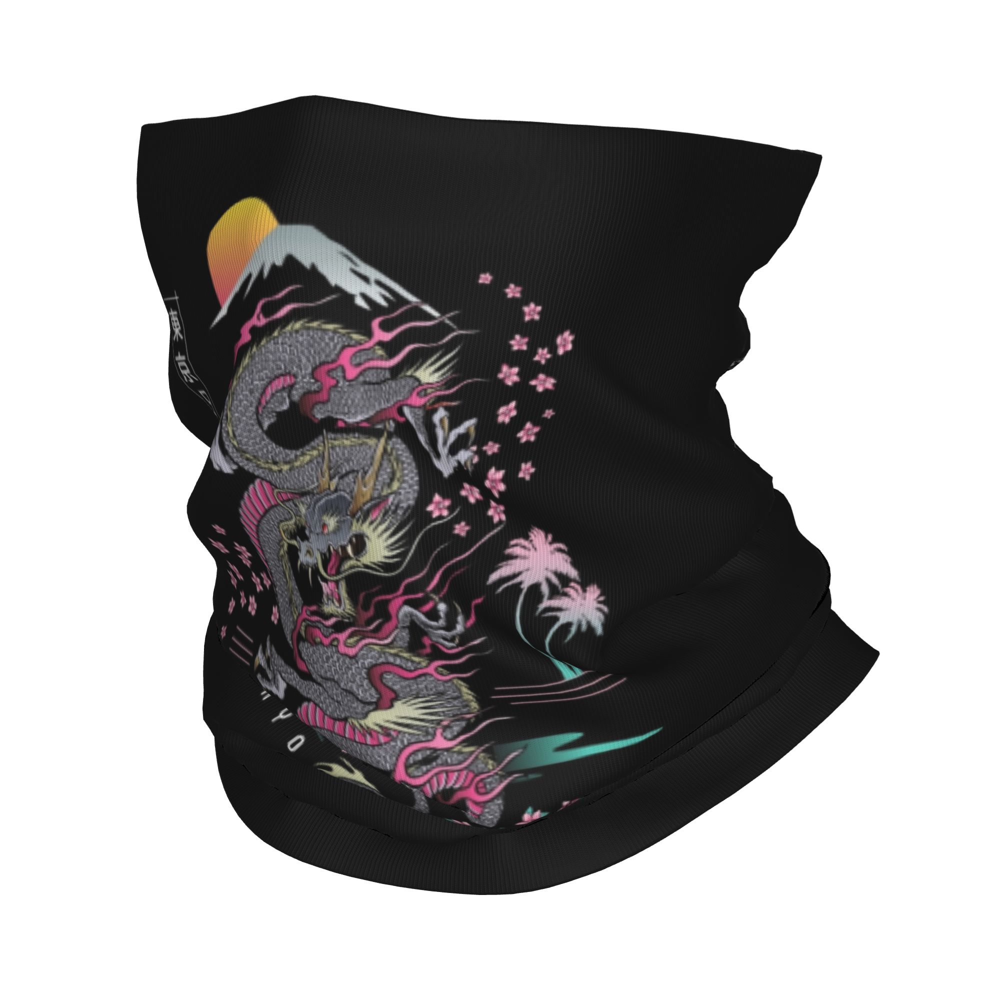 Neck Warmer Tube - Opaska na głowę z motywem smoka,