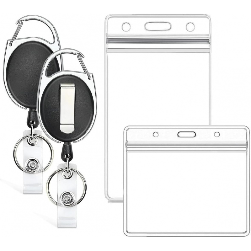 Lanyard Badge Holder - 2 sztuki etui na identyfikator z