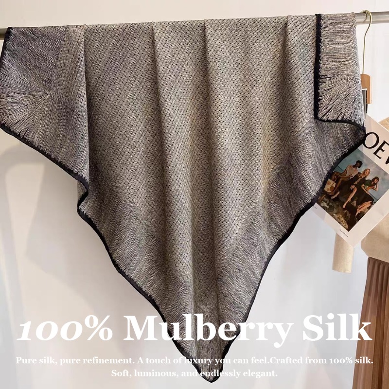 Pashmina Wrap Large - Duży szal z prawdziwego jedwabiu morwowego