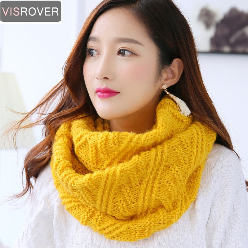 Infinity Scarf Knit - VISROVER kolorowe szaliki damskie zimowe dzianinowe