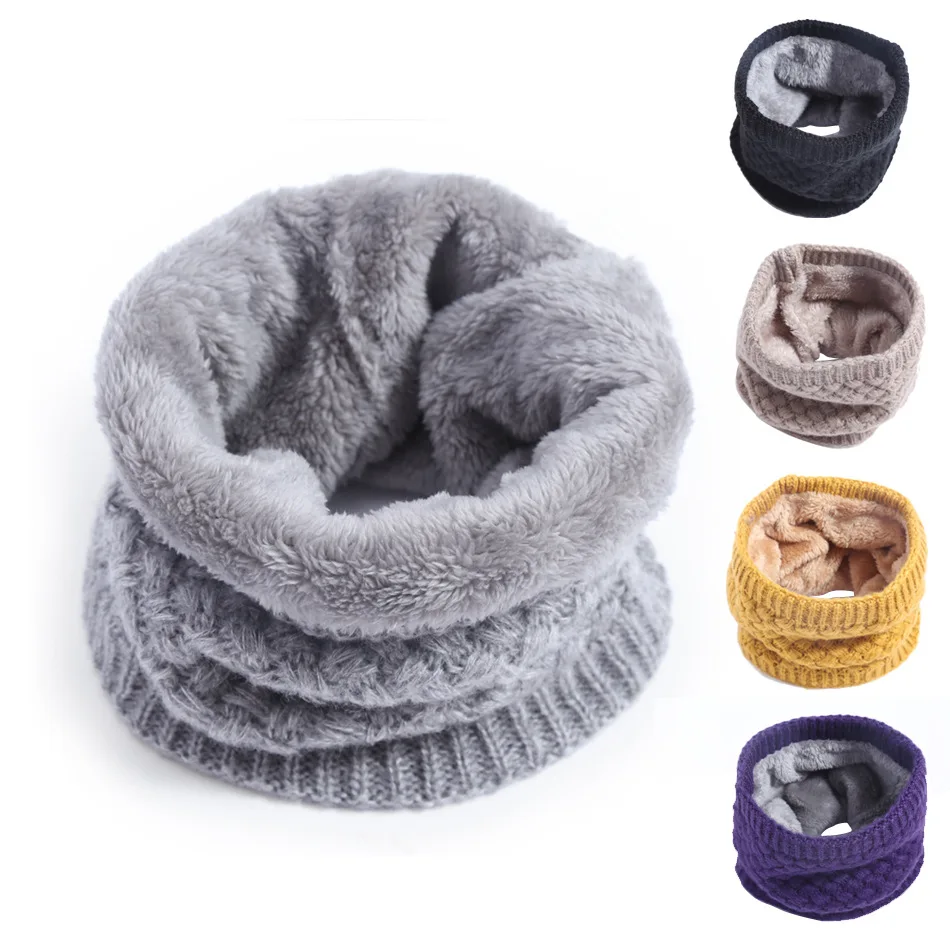 Infinity Scarf Knit - Dziecięcy dziewczęcy/chłopięcy zimowy szalik z dzianiny