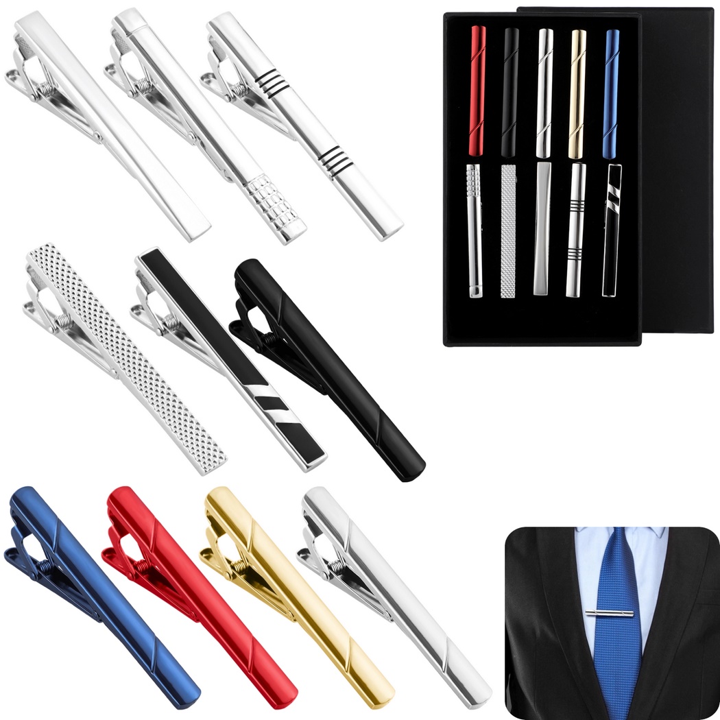 Tie Bar Set Gift - 10 szt. spinek do krawata, zestaw