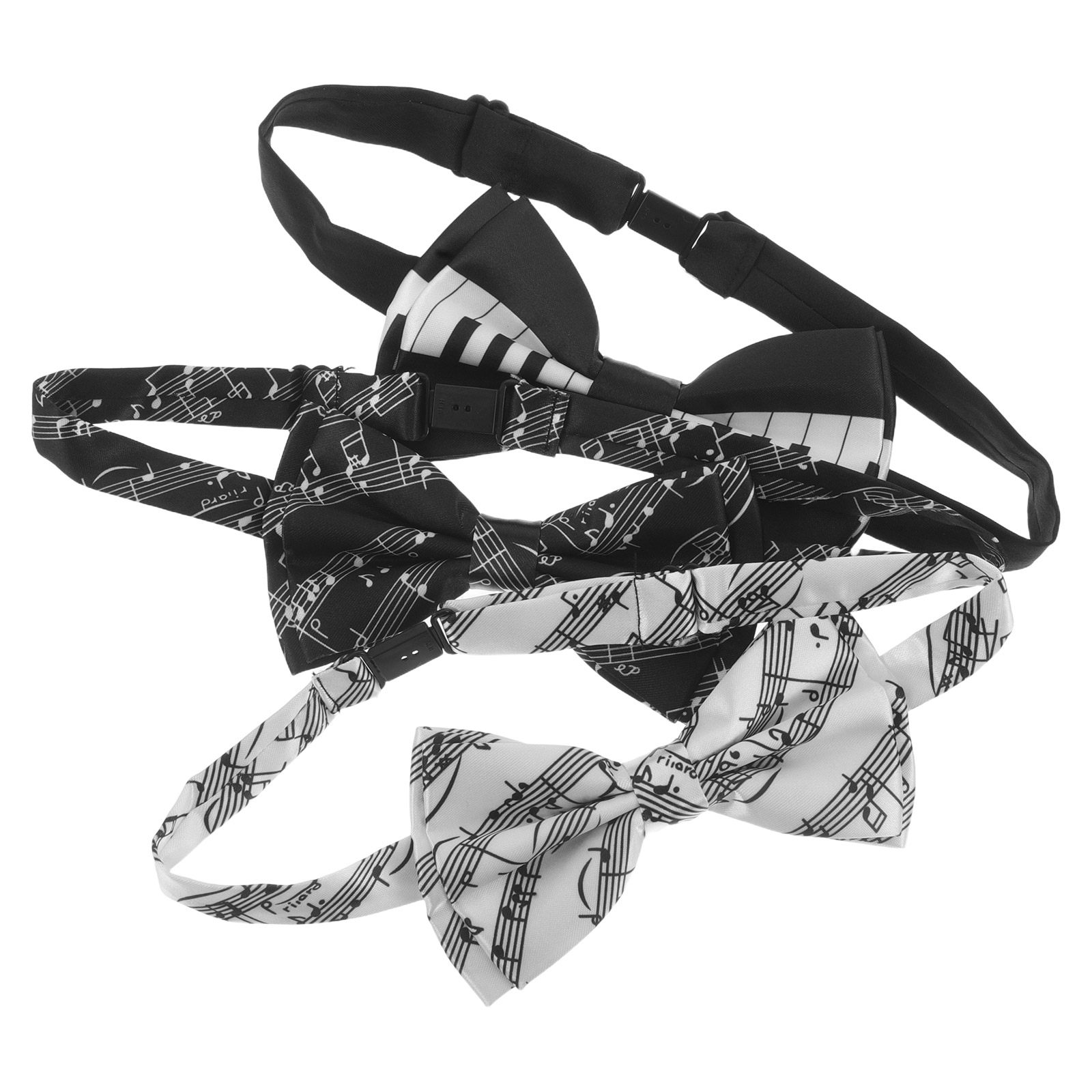 Bow Tie Pre Tied - Zestaw 3 muszki z motywem nut
