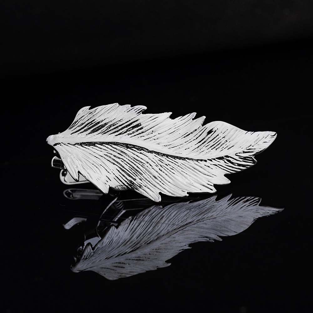 Tie Clip Silver - Kreatywny Urok 1 Sztuka Ślubne Srebrne