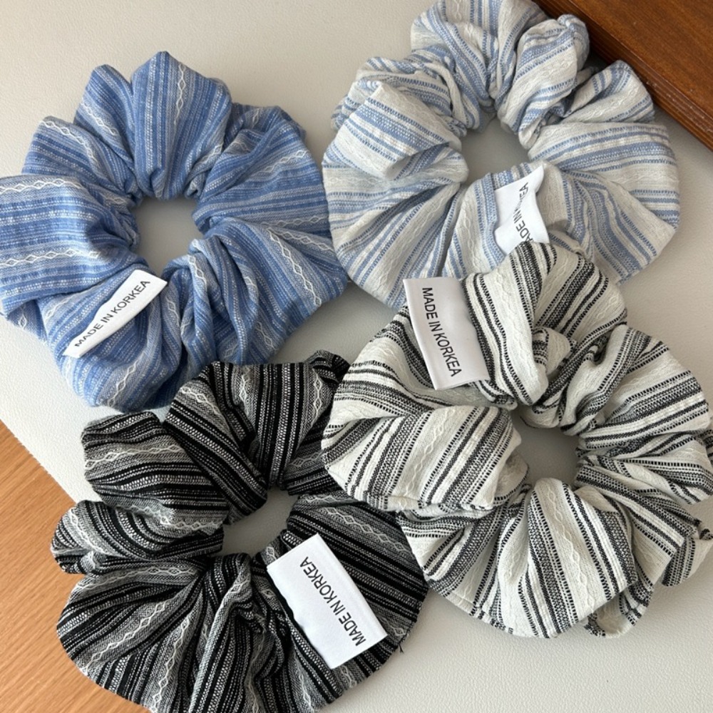 Silk Tie Striped - Gumki do włosów w paski w