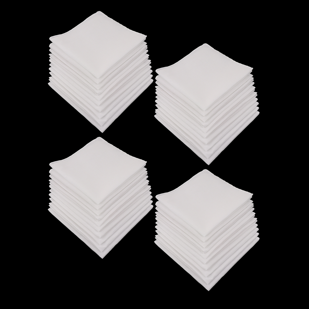 Handkerchief Cotton Men - 20/40 sztuk zwykły sprawdź kieszonkowy plac