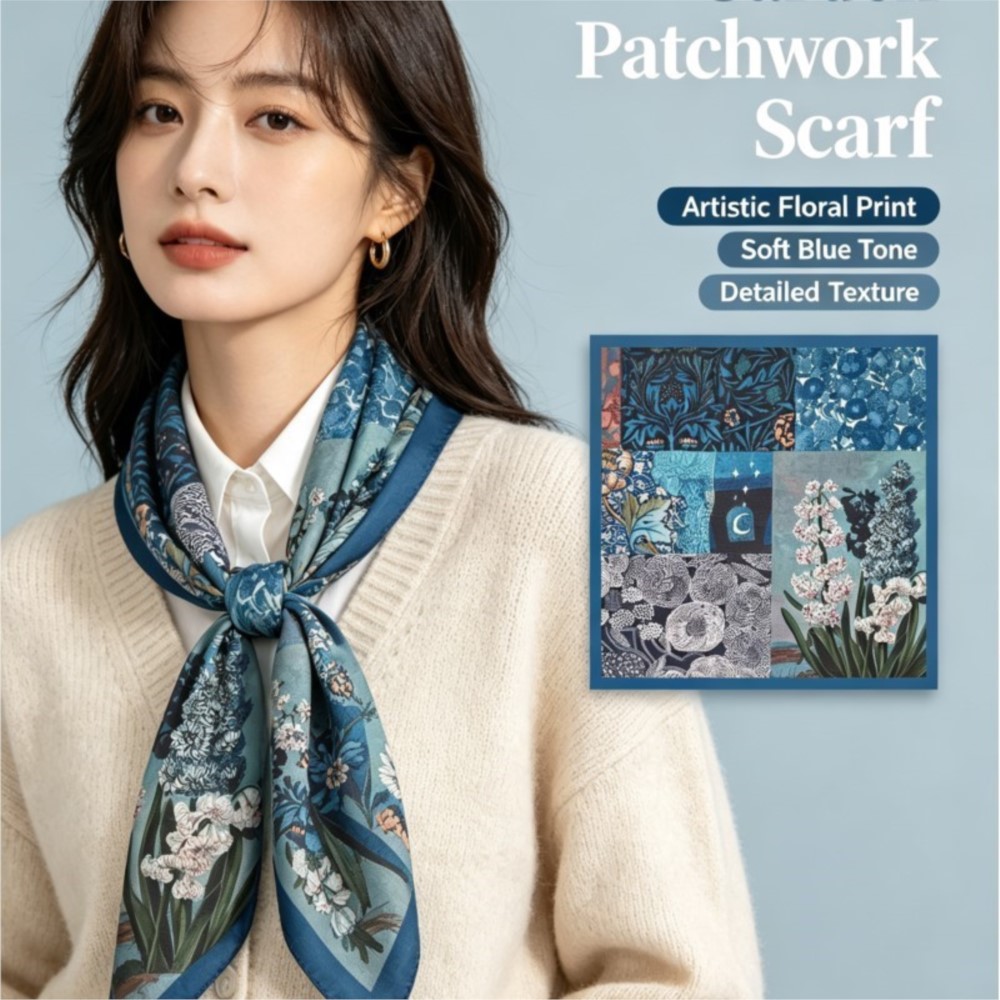 Bandana Cotton - Chusta kwadratowa w stylu retro paisley,