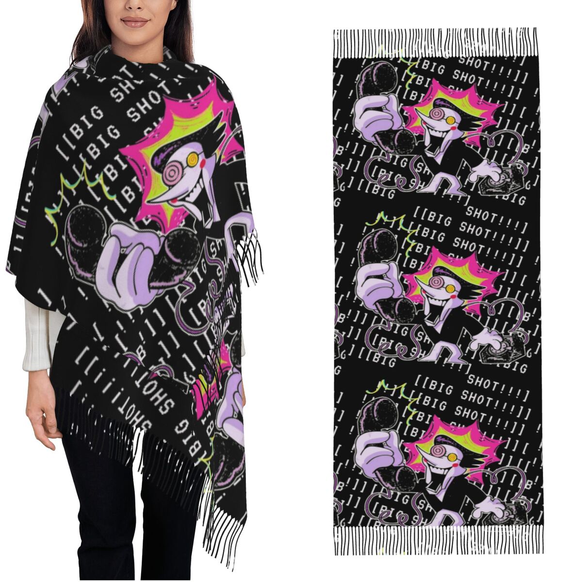 Pashmina Wrap Large - Szal Deltarune dla Kobiet Zimowy Duży