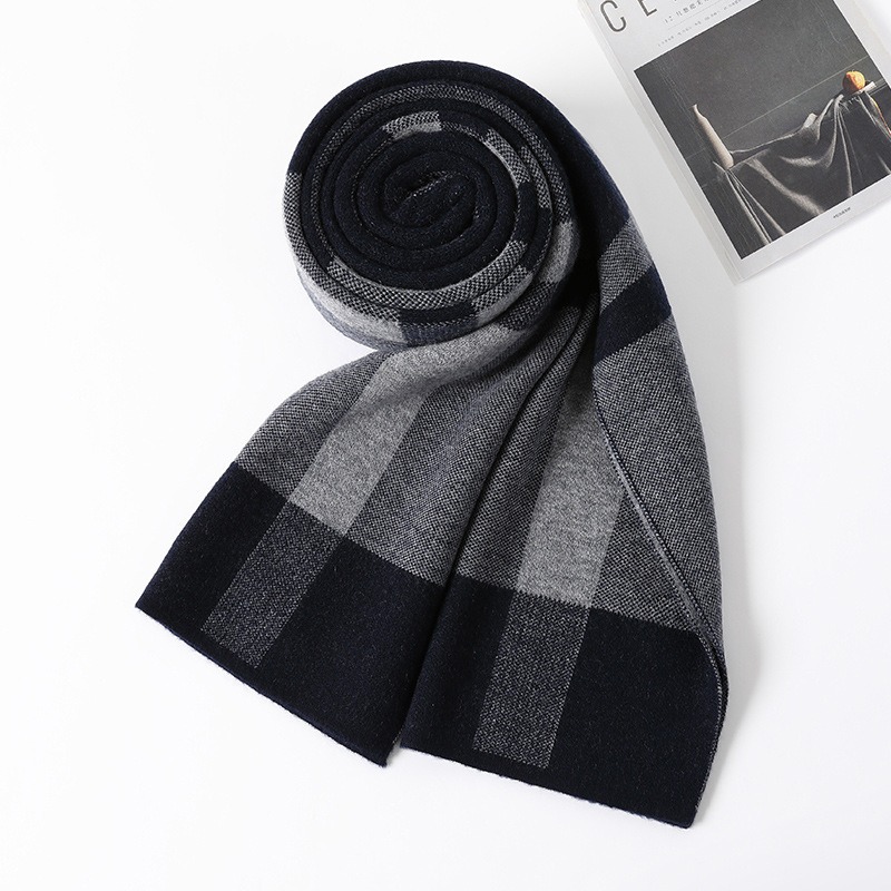 Muffler Men Wool - Luksusowy szal męski zimowy ciepły wełniany
