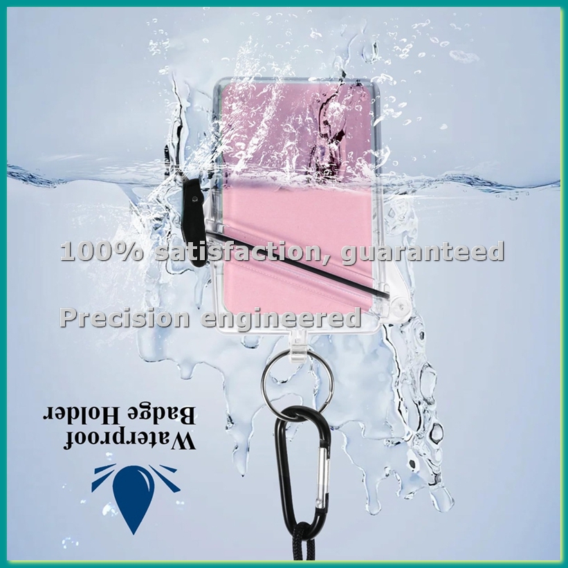 Lanyard Badge Holder - 5 sztuk Wodoodpornych etui na identyfikatory,