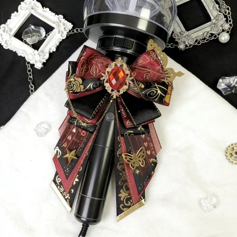Tie Bar Set Gift - Vintage Lolita Luksusowa Kokarda Muzyczna Podpórka