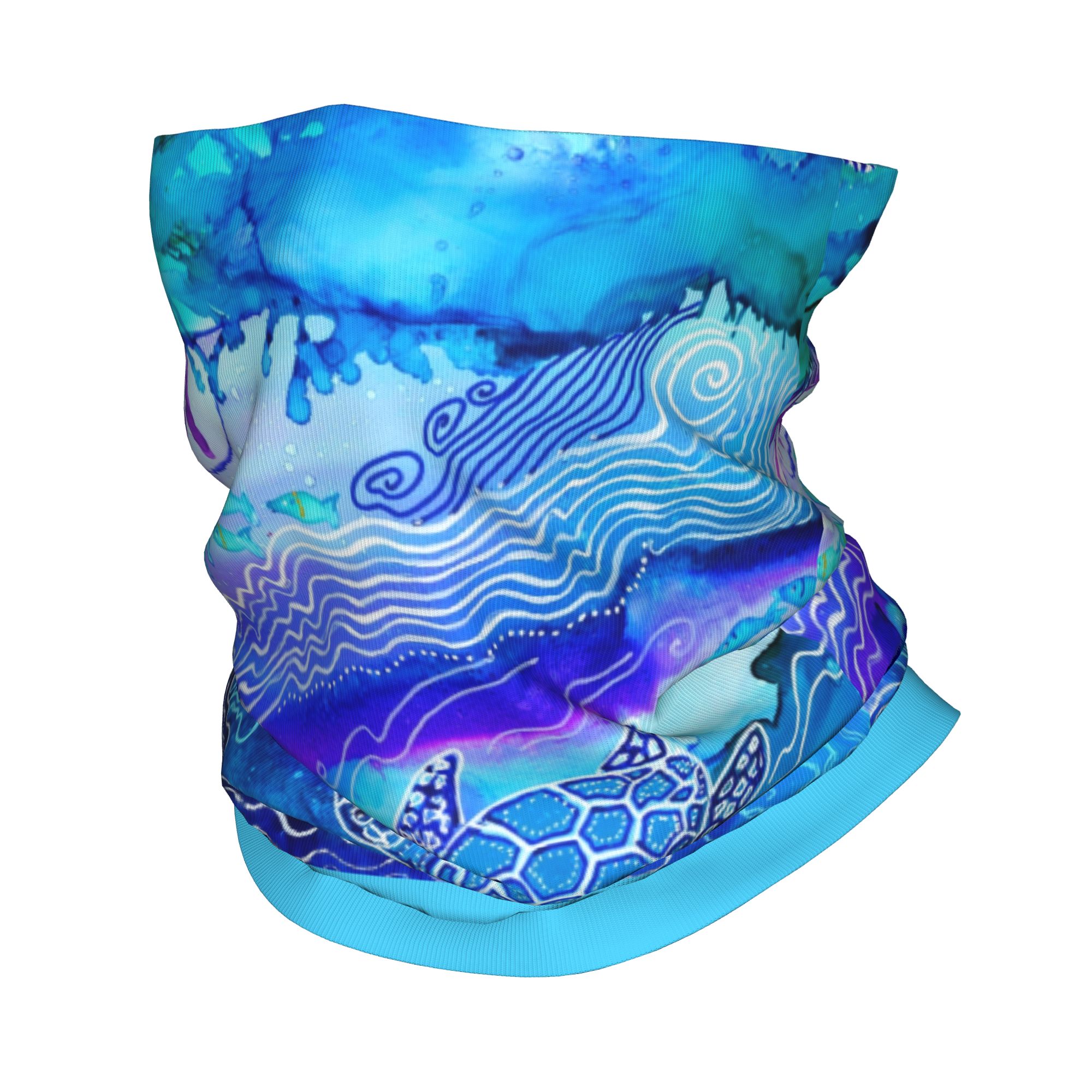 Neck Warmer Tube - Opaska na głowę z motywem żółwia