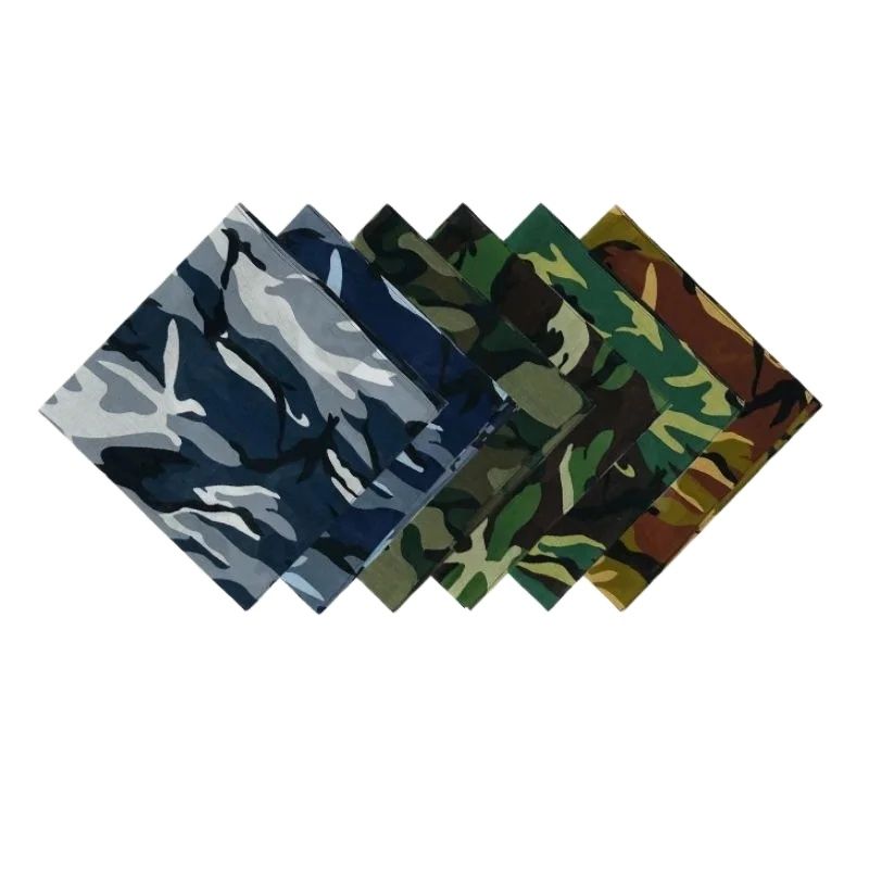 Bandana Cotton - 53x53cm Outdoor Camouflage Bandana Street Hip-hop