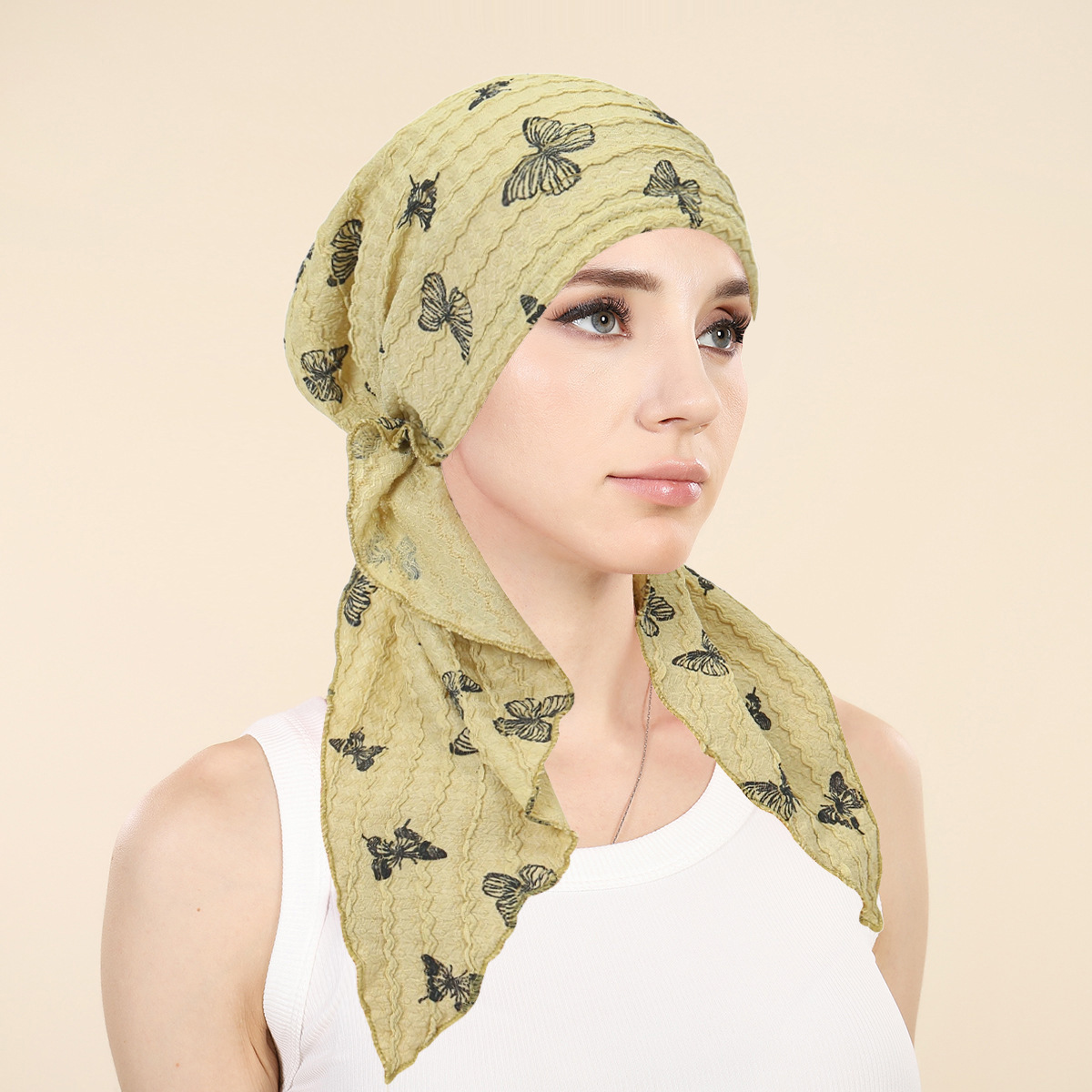 Head Wrap Turban - Damskie muzułmańskie czepki hidżab, miękkie elastyczne