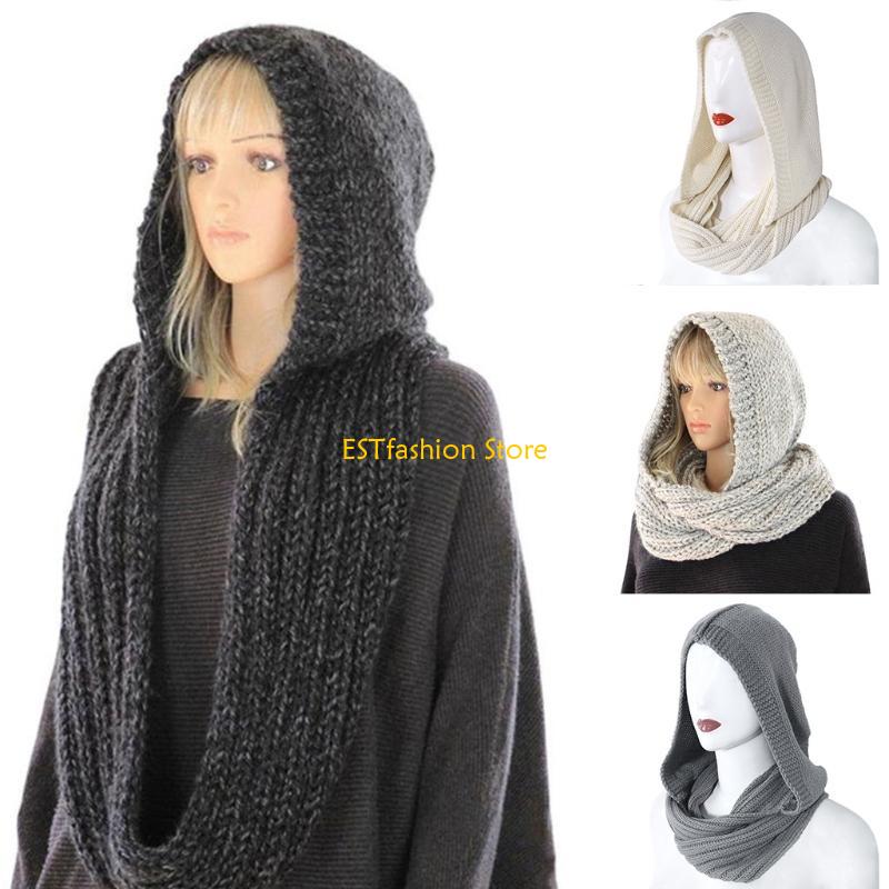 Infinity Scarf Knit - Y5GC Damski zimowy dzianinowy kaptur na