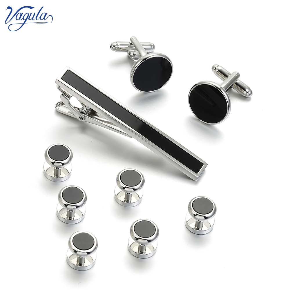 Tie Bar Set Gift - VAGULA 9 PCS Spinki do krawata