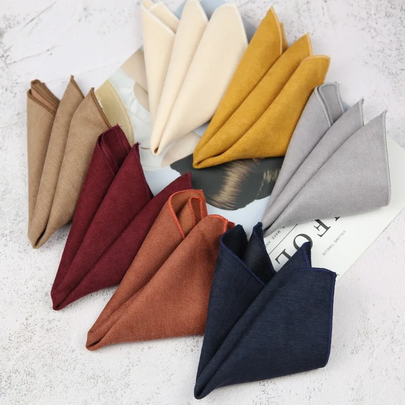 Pocket Square Set - Męska poszetka biznesowa 24 cm, jednolita
