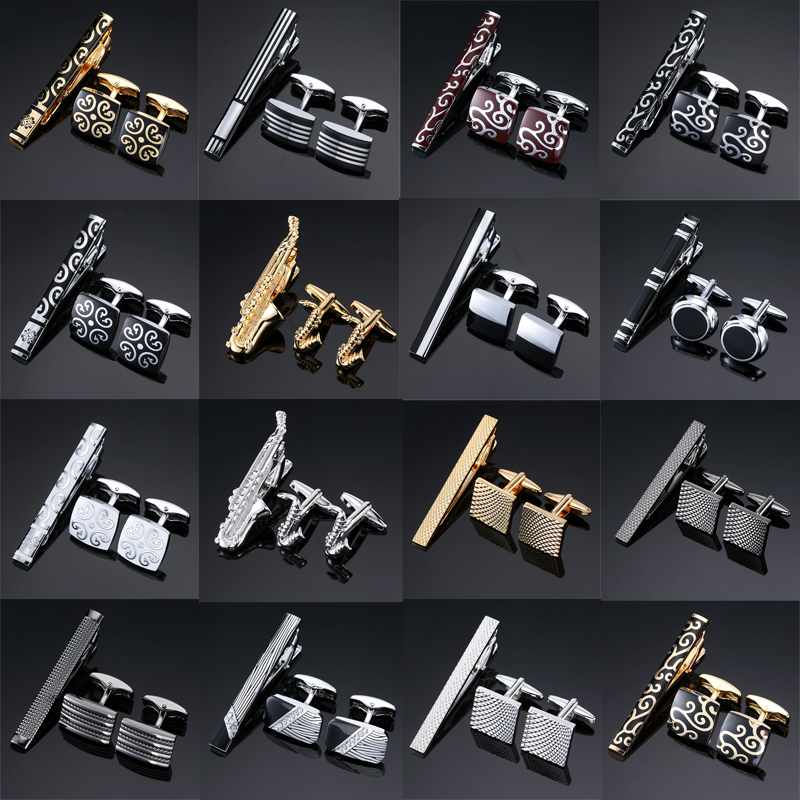 Tie Bar Set Gift - Wysokiej jakości spinki do mankietów spinka