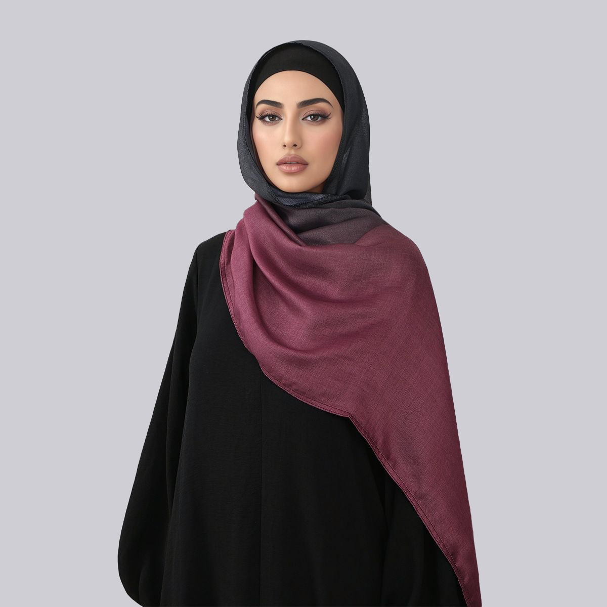 Head Wrap Turban - Damski gradientowy hidżab z bawełny i