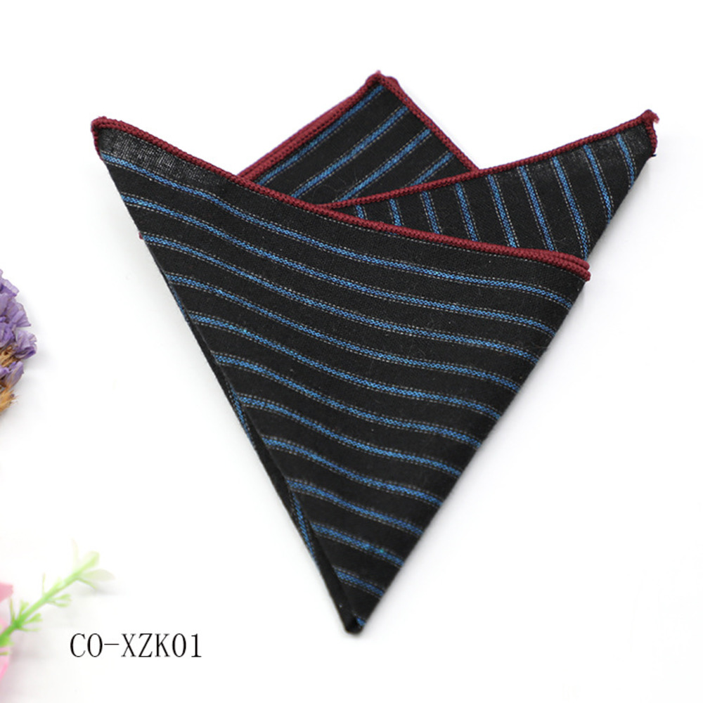 Solidne paski brązowa poszetka – Handkerchief Cotton Men recenzja i cena