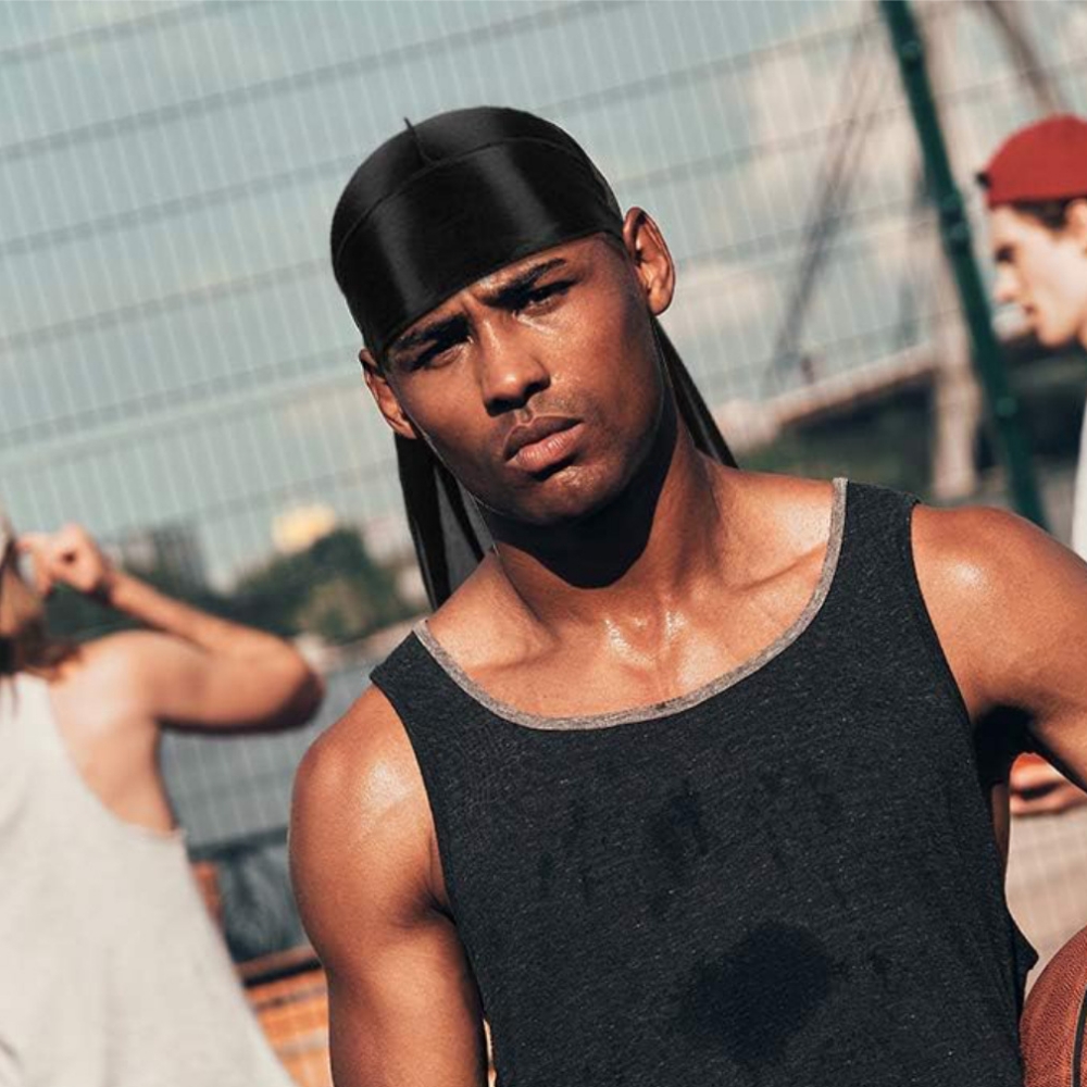 Męski jedwabny durag, czepek,  – Bandana Doo Rag recenzja i cena