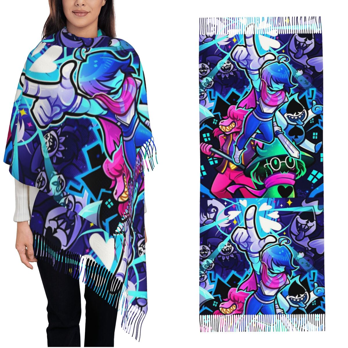 Szal Deltarunes Damski Zimowy  – Pashmina Wrap Large recenzja i cena