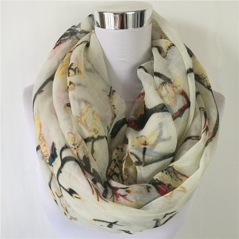 Nowy szalik z wiskozą z nadruk – Infinity Scarf Knit recenzja i cena