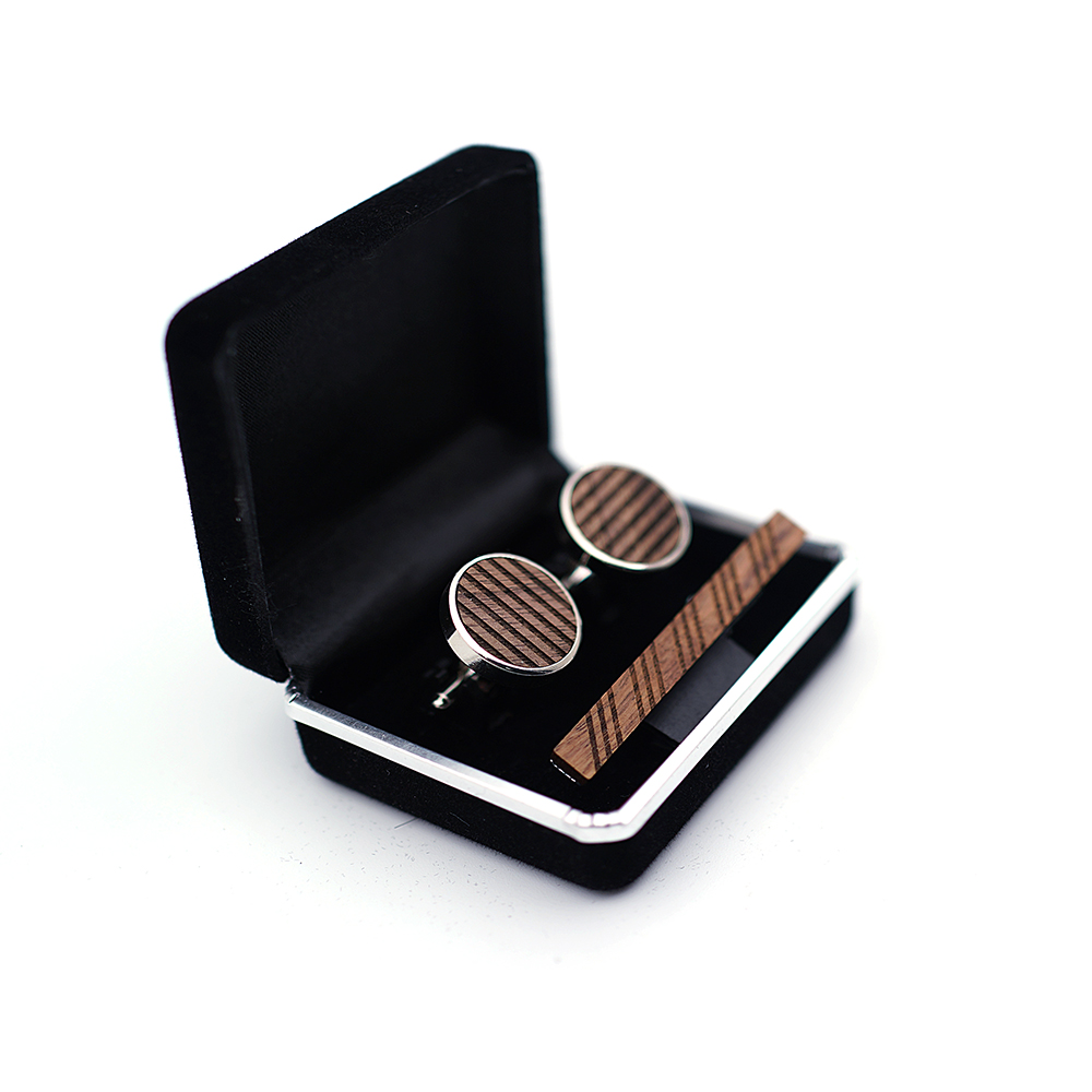 Wysokiej jakości drewniane spi – Tie Bar Set Gift recenzja i cena