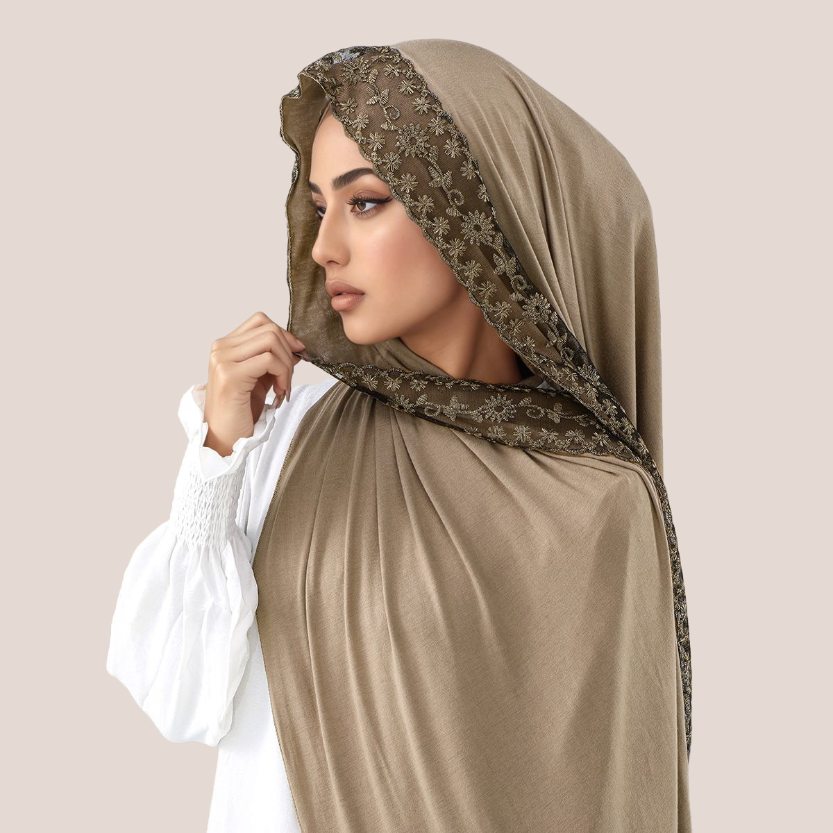 Koronkowy haft, bawełniany dże – Head Wrap Turban recenzja i cena