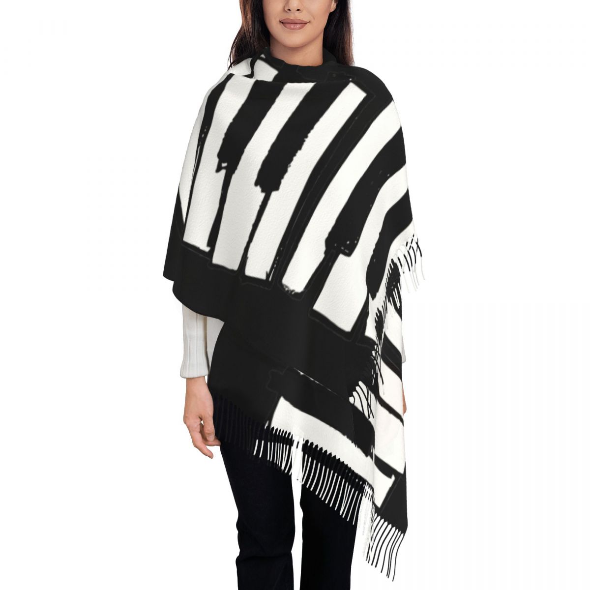 Minimalistyczny szal z motywem – Pashmina Wrap Large recenzja i cena