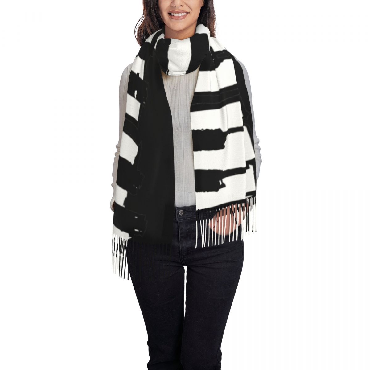Minimalistyczny szal z motywem – Pashmina Wrap Large recenzja i cena