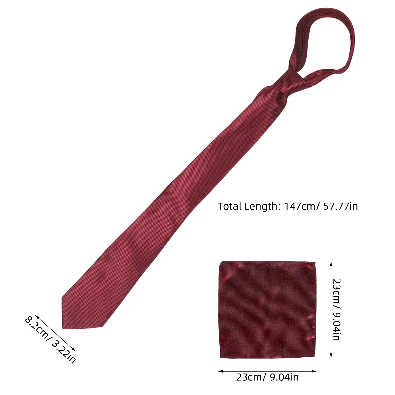 Męski zestaw: krawat jednolity – Pocket Square Set recenzja i cena