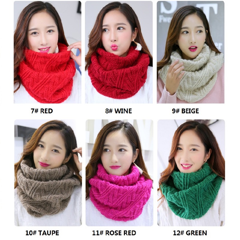 VISROVER kolorowe szaliki dams – Infinity Scarf Knit recenzja i cena