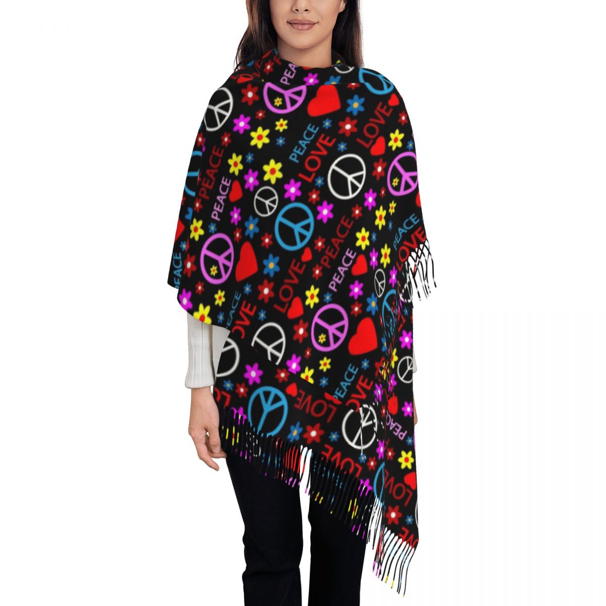 Szal damski z wzorem pokojowej – Pashmina Wrap Large recenzja i cena