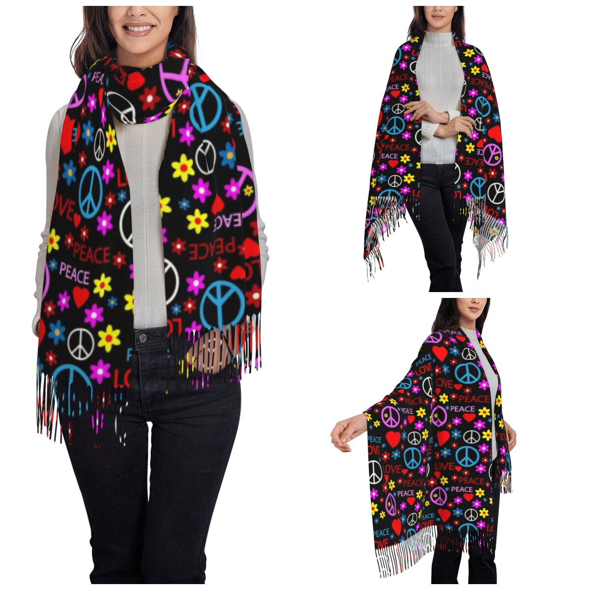 Szal damski z wzorem pokojowej – Pashmina Wrap Large recenzja i cena