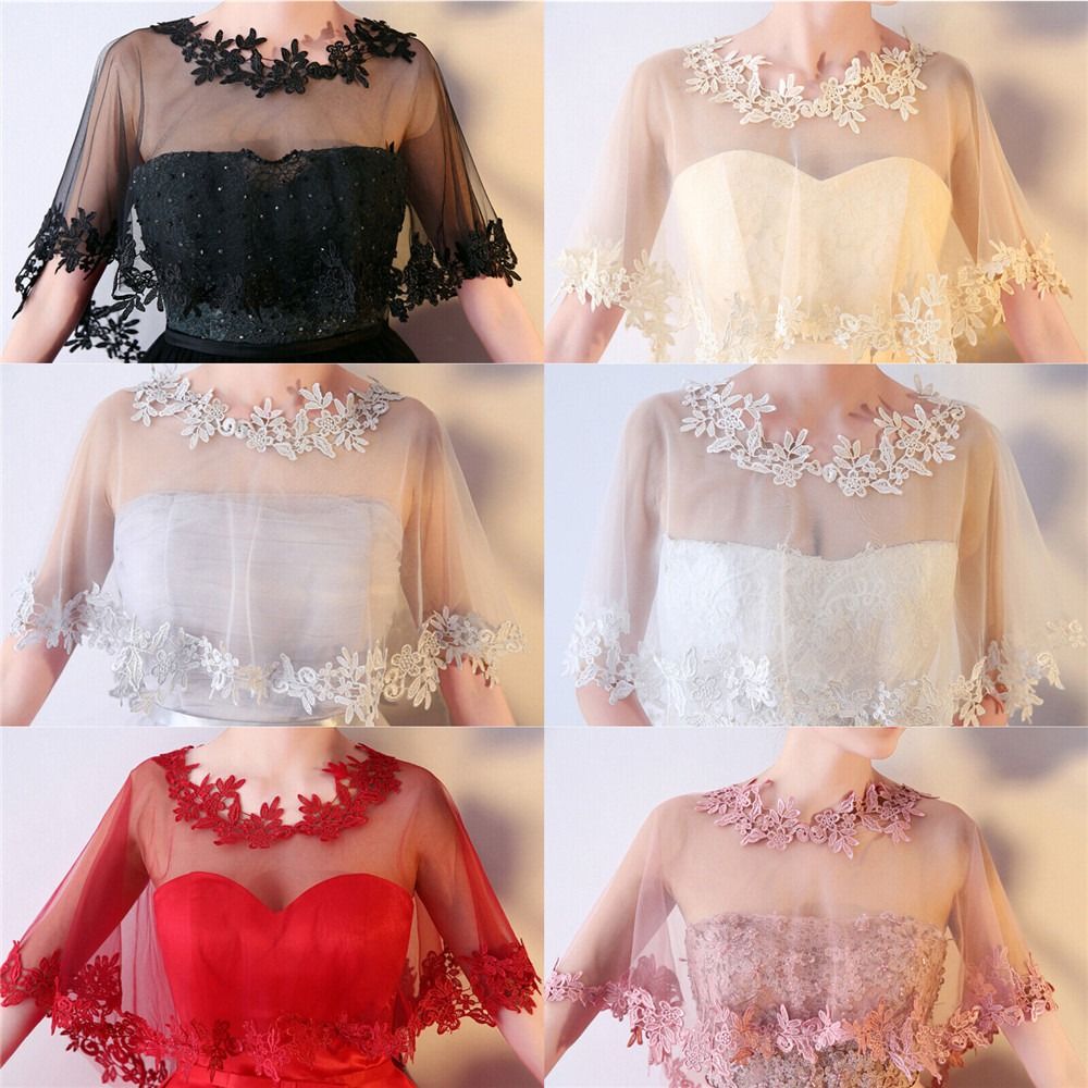 Moda koronkowa z krótkim rękaw – Stole Wedding Shawl recenzja i cena