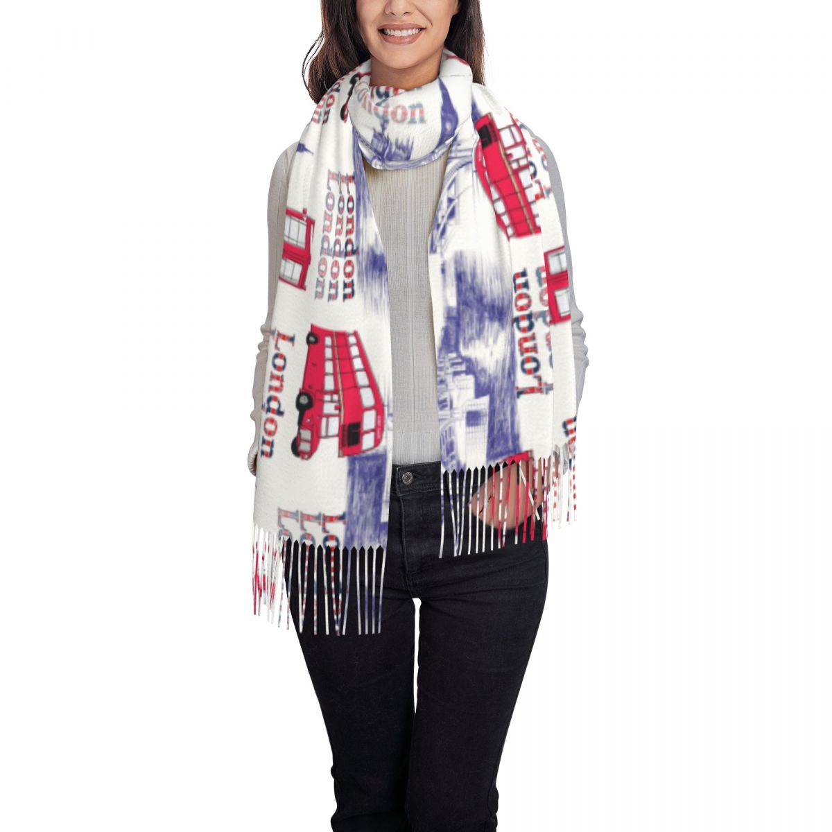 Szaliki Londyn Anglia Motywy S – Pashmina Wrap Large recenzja i cena