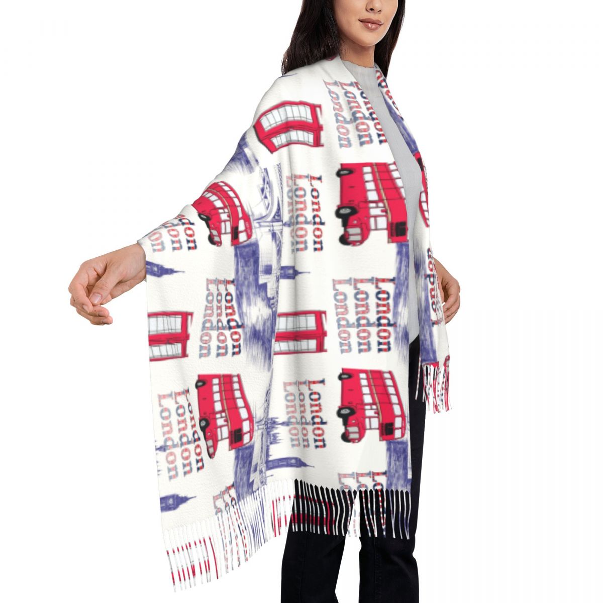 Szaliki Londyn Anglia Motywy S – Pashmina Wrap Large recenzja i cena