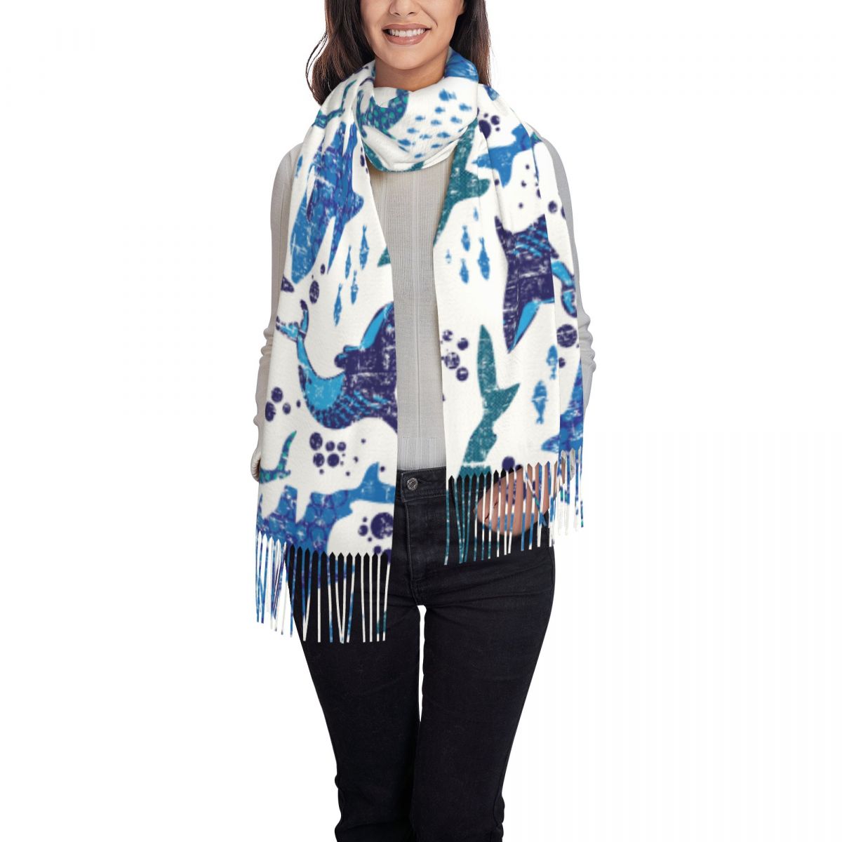 Szalik Rekin Podwodny Świat Oc – Pashmina Wrap Large recenzja i cena