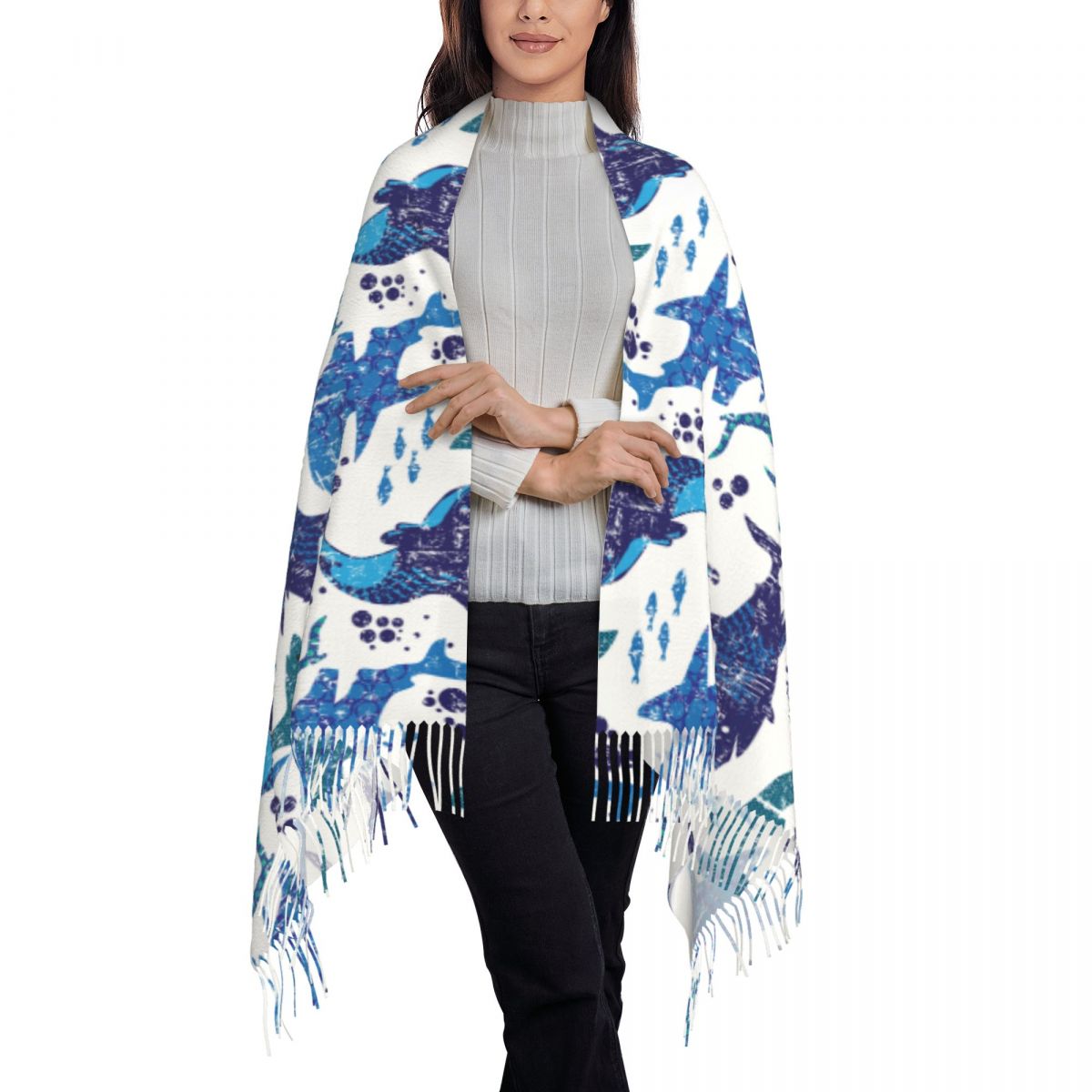 Szalik Rekin Podwodny Świat Oc – Pashmina Wrap Large recenzja i cena