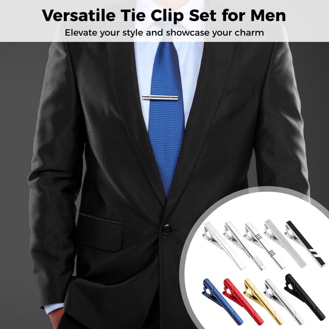 10 szt. spinek do krawata, zes – Tie Bar Set Gift recenzja i cena