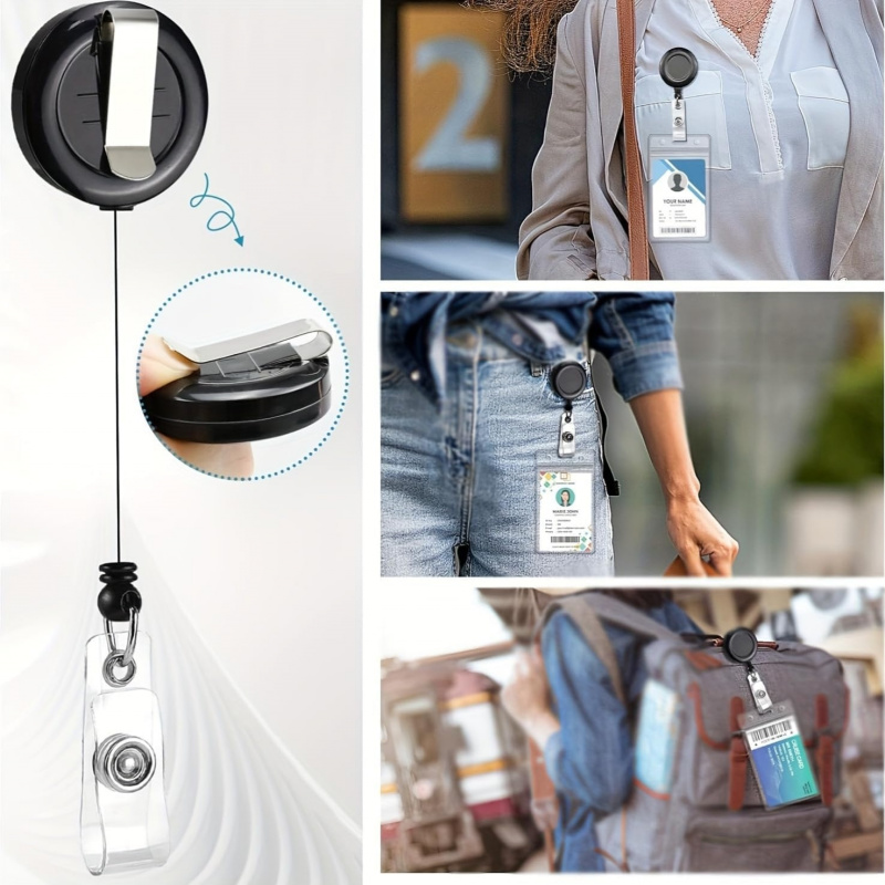 4 szt. Czarny sznurek na ident – Lanyard Badge Holder recenzja i cena