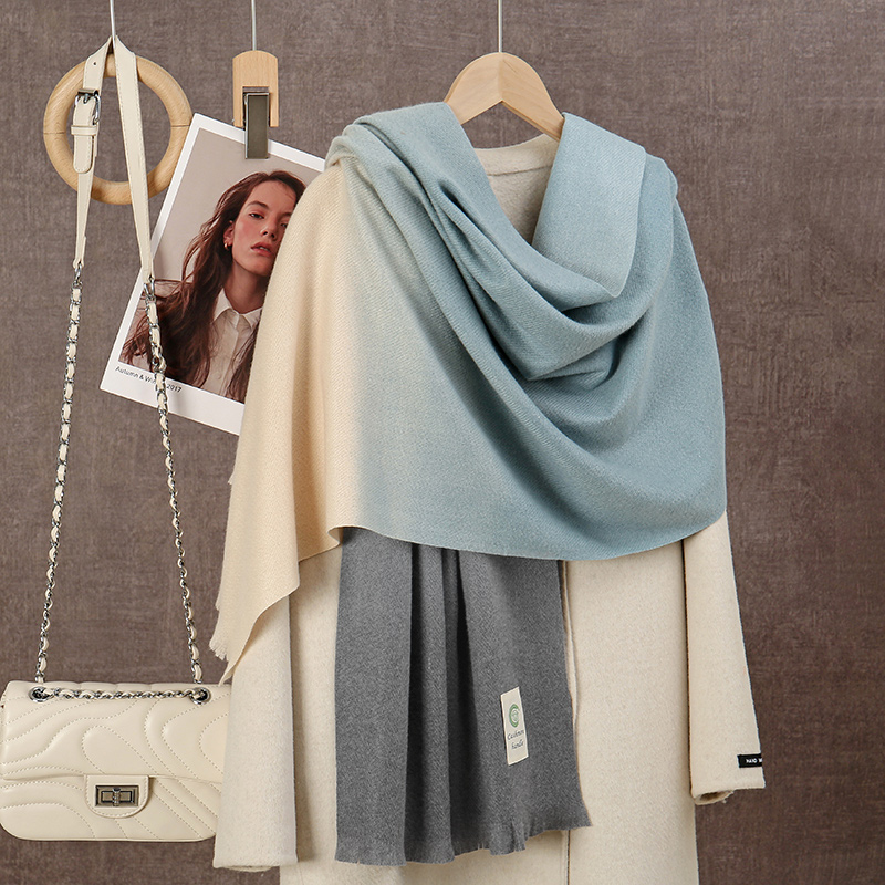 Nowy 2024 Gradientowy szalik k – Woven Scarf Blanket recenzja i cena