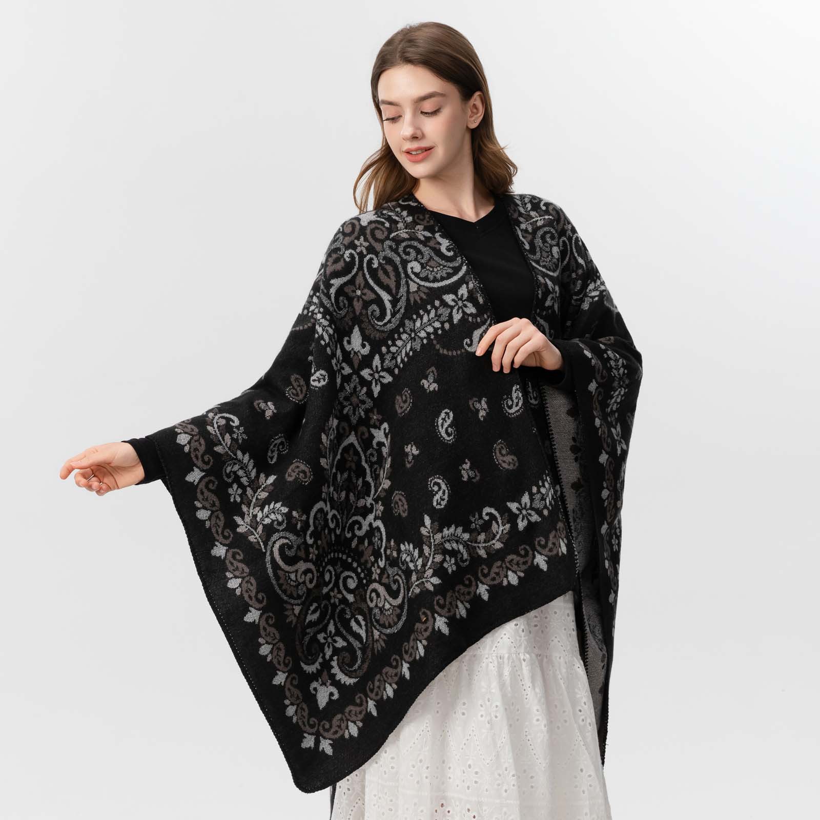 Luksusowy damski szal kaszmiro – Stole Wedding Shawl recenzja i cena
