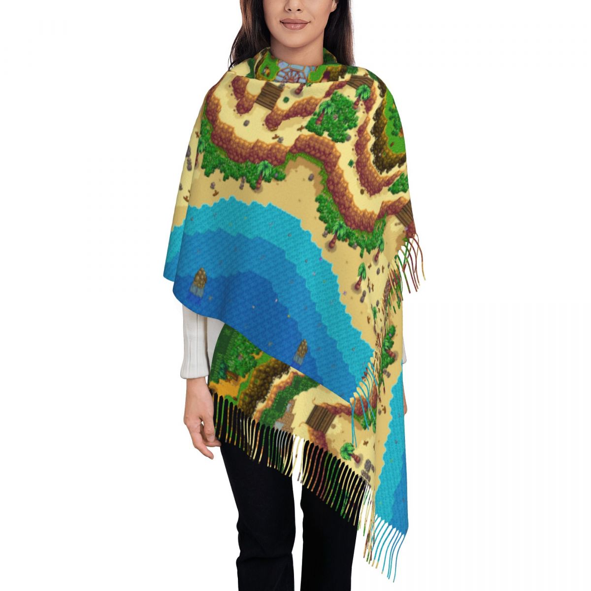Szal z mapą Stardew Valley dla – Pashmina Wrap Large recenzja i cena