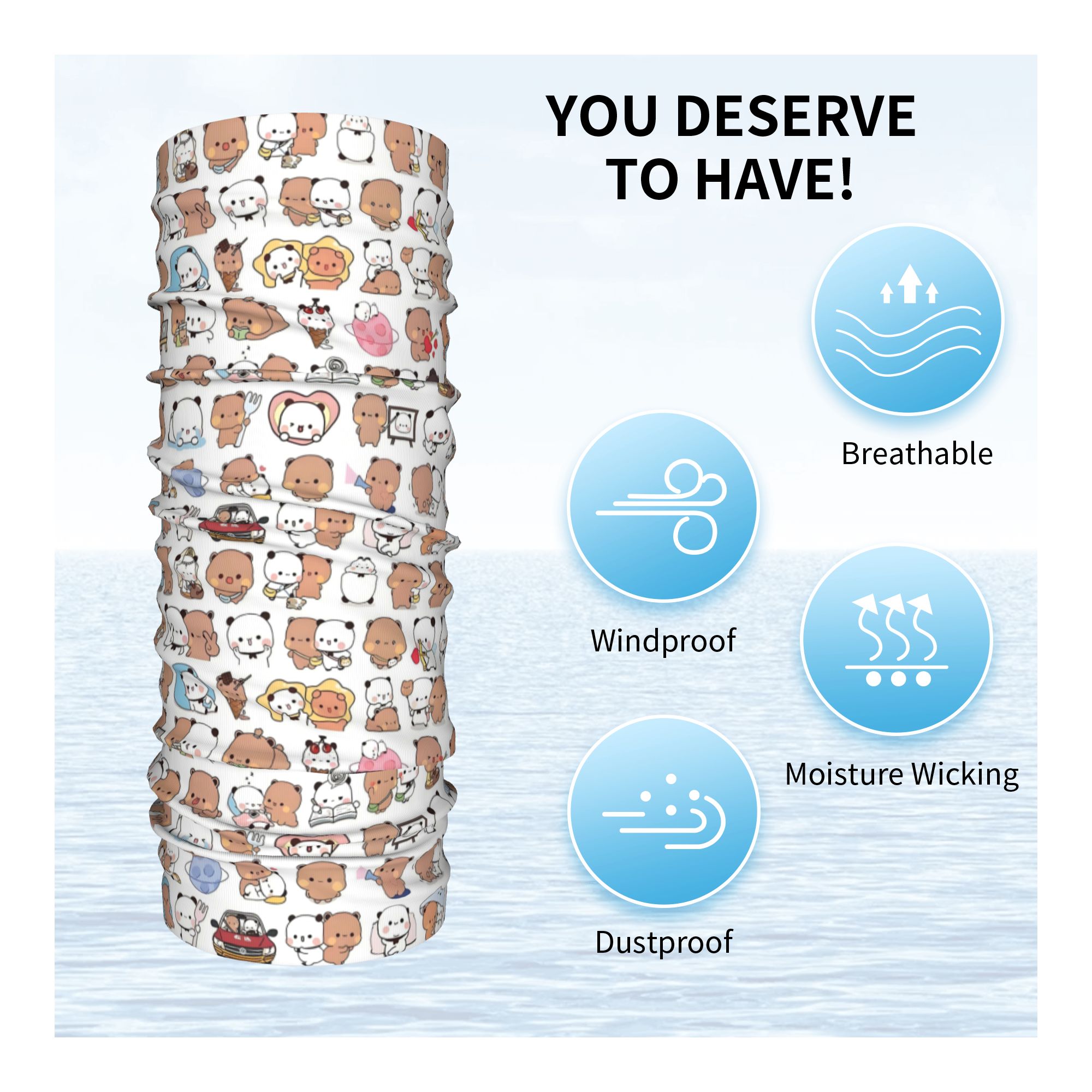 Szalik bandana na szyję z moty – Neck Warmer Tube recenzja i cena