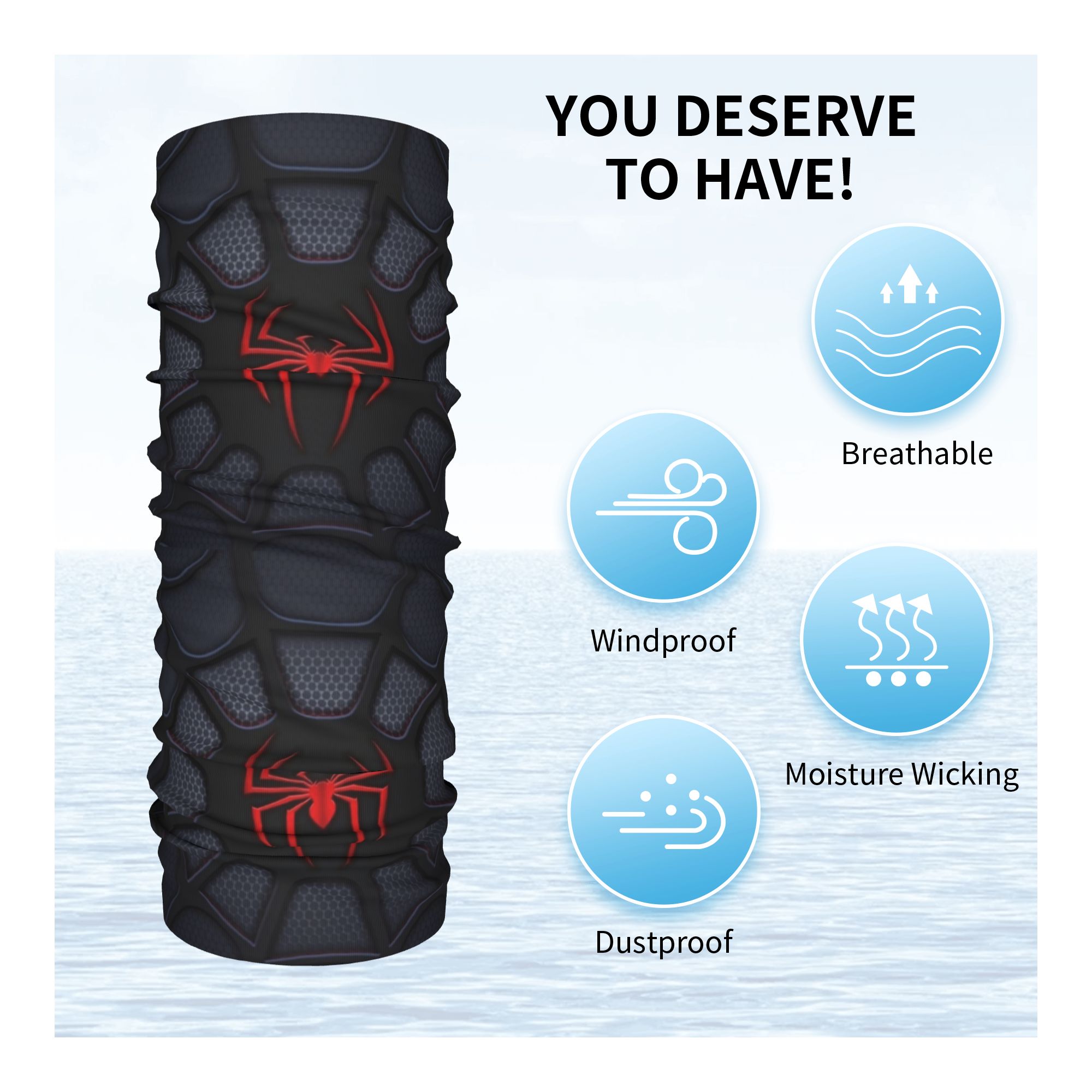 Opaska na głowę z motywem pają – Neck Warmer Tube recenzja i cena