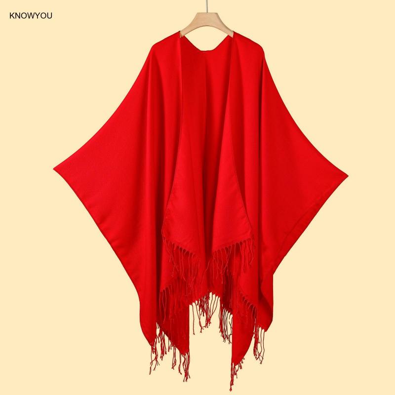 Jednokolorowe poncza mężczyźni – Muffler Men Wool recenzja i cena