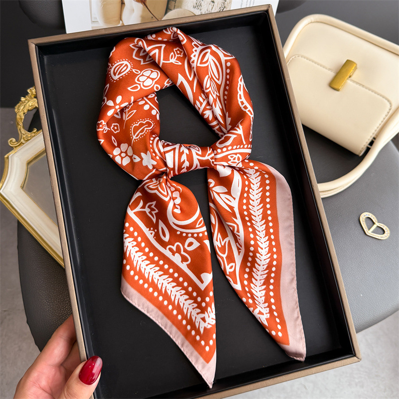 1 szt. apaszka jedwabna w wzór – Scarf Silk Square recenzja i cena