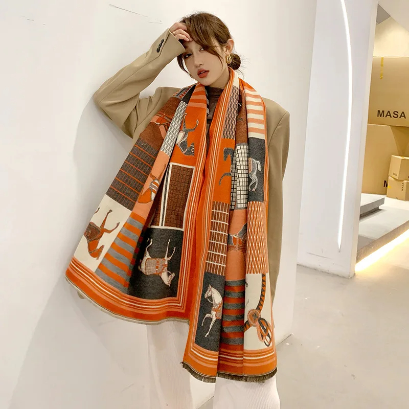 2024 Nowy luksusowy zimowy sza – Woven Scarf Blanket recenzja i cena